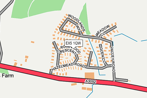 EX5 1QW map - OS OpenMap – Local (Ordnance Survey)