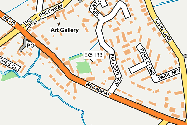 EX5 1RB map - OS OpenMap – Local (Ordnance Survey)