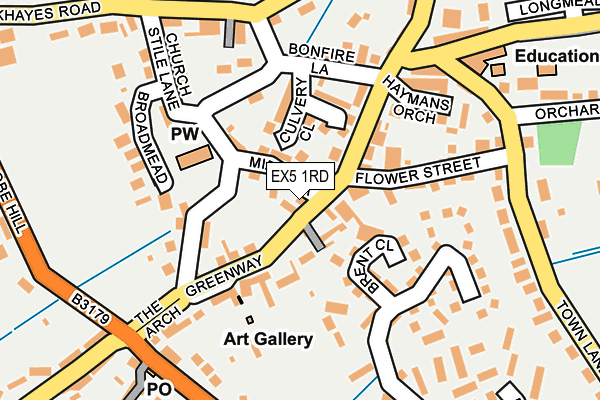 EX5 1RD map - OS OpenMap – Local (Ordnance Survey)