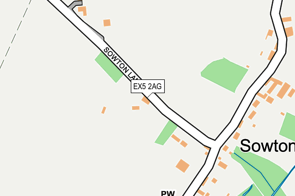 EX5 2AG map - OS OpenMap – Local (Ordnance Survey)