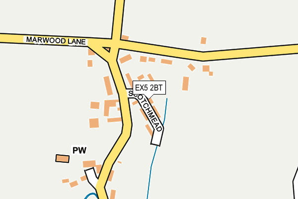 EX5 2BT map - OS OpenMap – Local (Ordnance Survey)