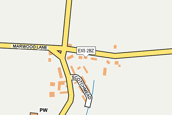 EX5 2BZ map - OS OpenMap – Local (Ordnance Survey)