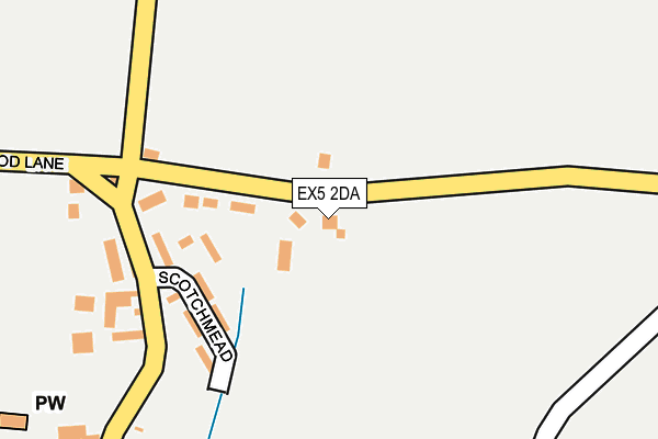 EX5 2DA map - OS OpenMap – Local (Ordnance Survey)
