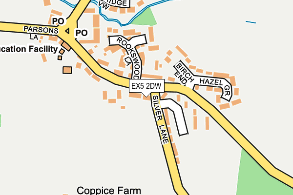 EX5 2DW map - OS OpenMap – Local (Ordnance Survey)