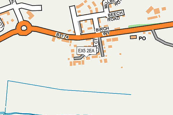 EX5 2EA map - OS OpenMap – Local (Ordnance Survey)