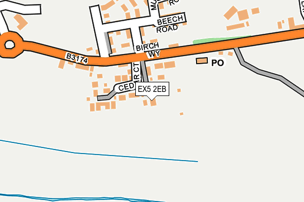 EX5 2EB map - OS OpenMap – Local (Ordnance Survey)