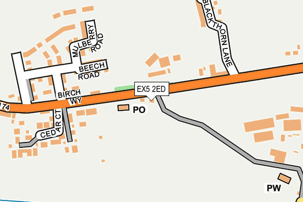 EX5 2ED map - OS OpenMap – Local (Ordnance Survey)