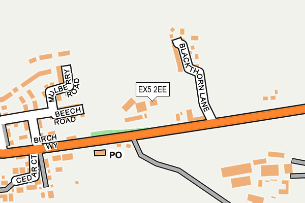 EX5 2EE map - OS OpenMap – Local (Ordnance Survey)