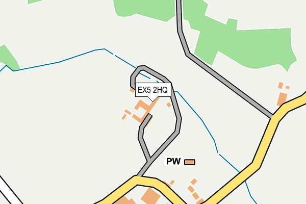 EX5 2HQ map - OS OpenMap – Local (Ordnance Survey)