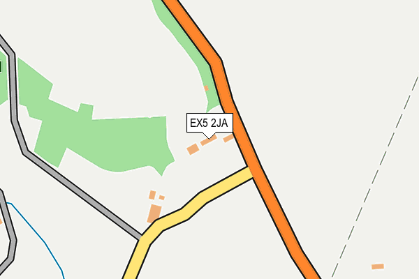 EX5 2JA map - OS OpenMap – Local (Ordnance Survey)