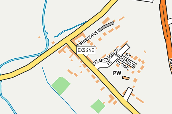EX5 2NE map - OS OpenMap – Local (Ordnance Survey)
