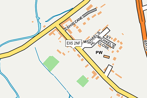 EX5 2NF map - OS OpenMap – Local (Ordnance Survey)
