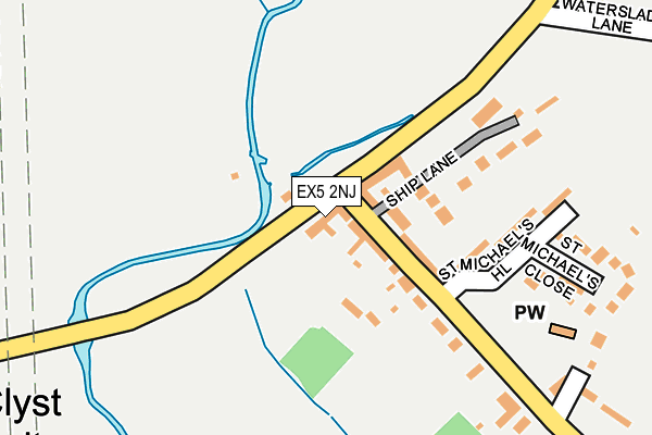 EX5 2NJ map - OS OpenMap – Local (Ordnance Survey)