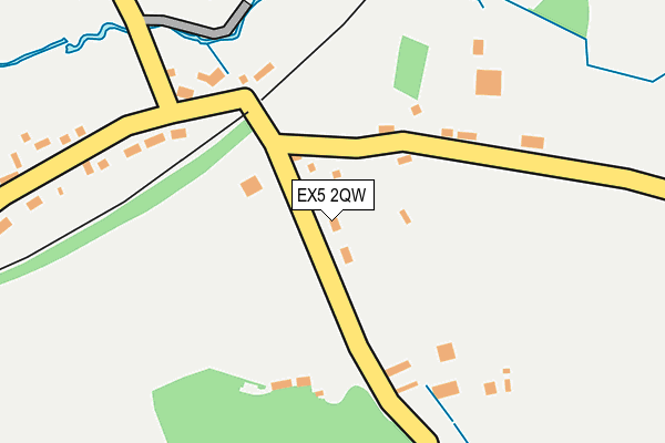 EX5 2QW map - OS OpenMap – Local (Ordnance Survey)