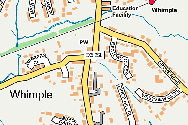 EX5 2SL map - OS OpenMap – Local (Ordnance Survey)