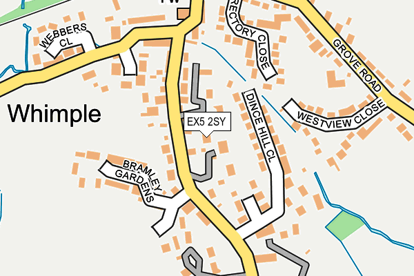 EX5 2SY map - OS OpenMap – Local (Ordnance Survey)