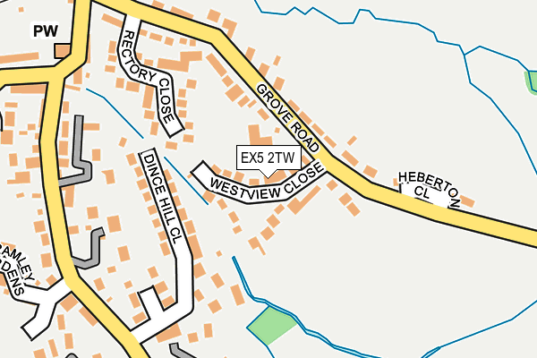 EX5 2TW map - OS OpenMap – Local (Ordnance Survey)