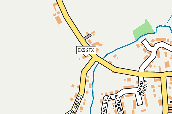 EX5 2TX map - OS OpenMap – Local (Ordnance Survey)