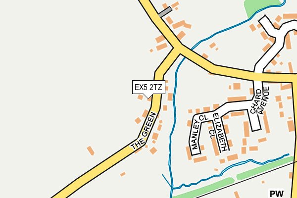 EX5 2TZ map - OS OpenMap – Local (Ordnance Survey)