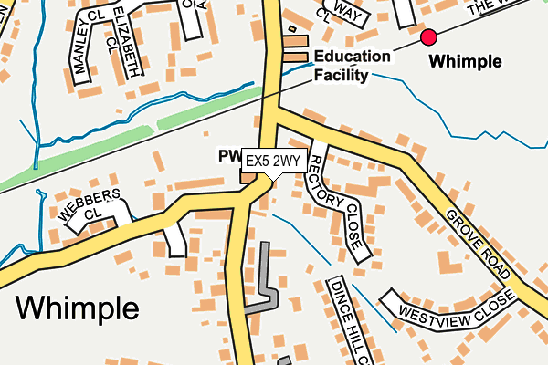 EX5 2WY map - OS OpenMap – Local (Ordnance Survey)