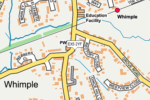 EX5 2YF map - OS OpenMap – Local (Ordnance Survey)