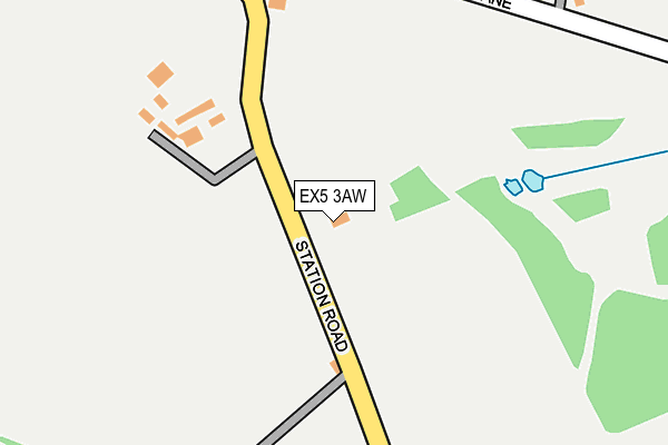 EX5 3AW map - OS OpenMap – Local (Ordnance Survey)