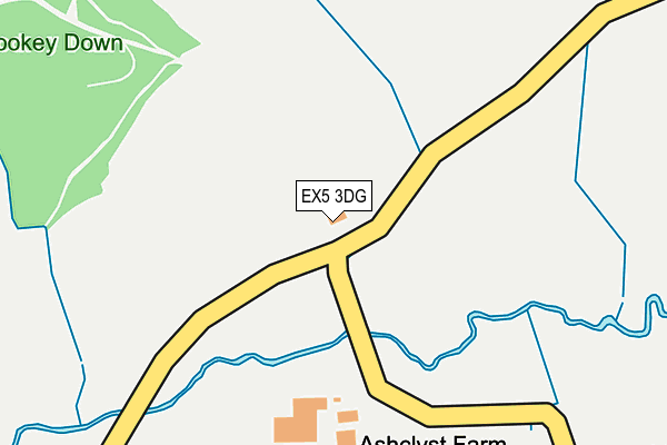 EX5 3DG map - OS OpenMap – Local (Ordnance Survey)