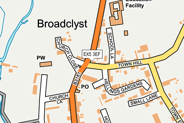 EX5 3EF map - OS OpenMap – Local (Ordnance Survey)