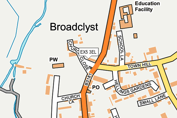 EX5 3EL map - OS OpenMap – Local (Ordnance Survey)