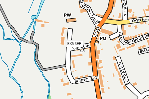 EX5 3ER map - OS OpenMap – Local (Ordnance Survey)