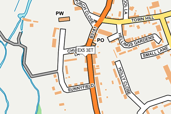 EX5 3ET map - OS OpenMap – Local (Ordnance Survey)