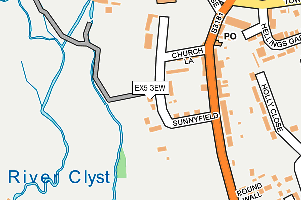 EX5 3EW map - OS OpenMap – Local (Ordnance Survey)