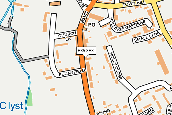 EX5 3EX map - OS OpenMap – Local (Ordnance Survey)