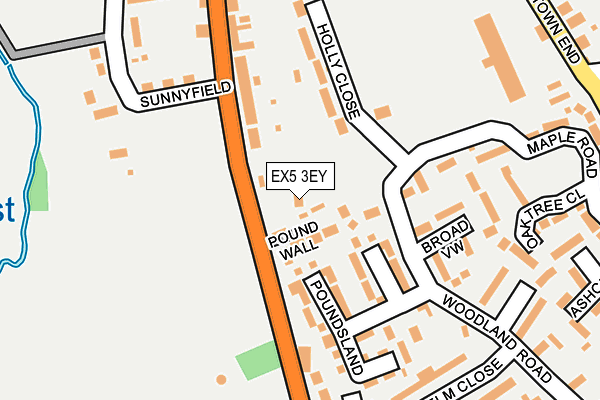 EX5 3EY map - OS OpenMap – Local (Ordnance Survey)