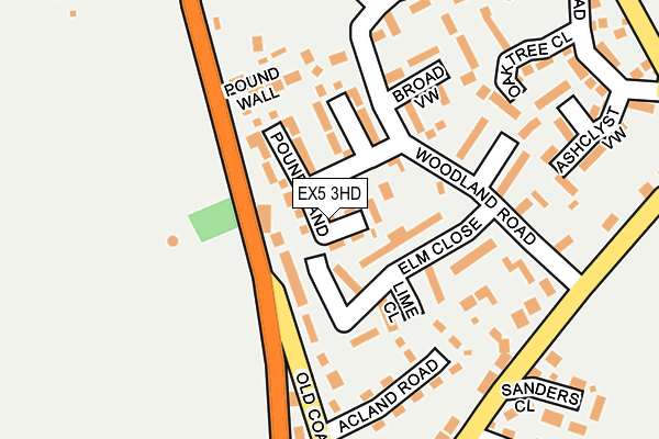 EX5 3HD map - OS OpenMap – Local (Ordnance Survey)