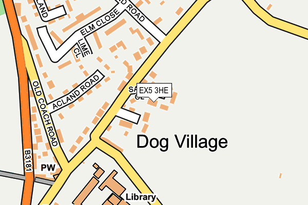 EX5 3HE map - OS OpenMap – Local (Ordnance Survey)