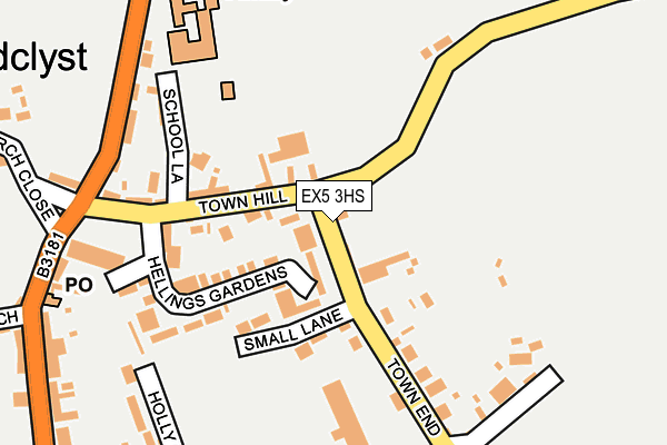 EX5 3HS map - OS OpenMap – Local (Ordnance Survey)