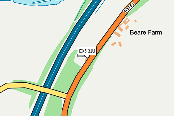 EX5 3JU map - OS OpenMap – Local (Ordnance Survey)