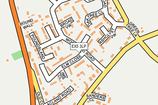 EX5 3LP map - OS OpenMap – Local (Ordnance Survey)