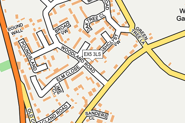 EX5 3LS map - OS OpenMap – Local (Ordnance Survey)