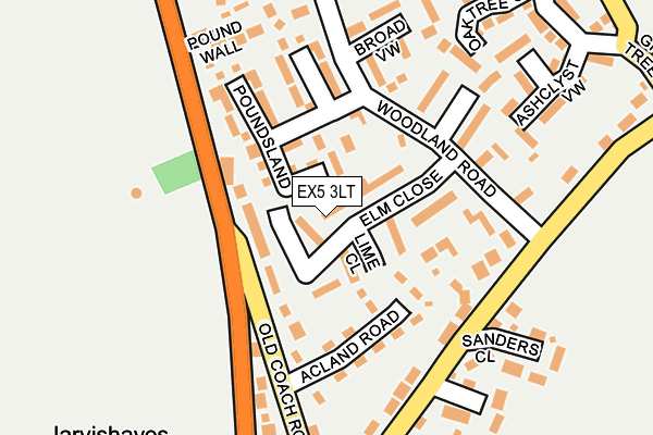 EX5 3LT map - OS OpenMap – Local (Ordnance Survey)