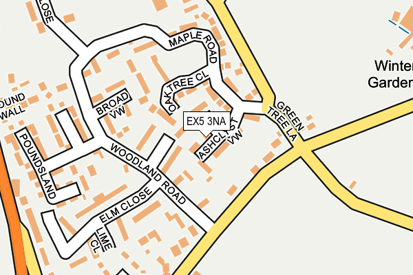 EX5 3NA map - OS OpenMap – Local (Ordnance Survey)