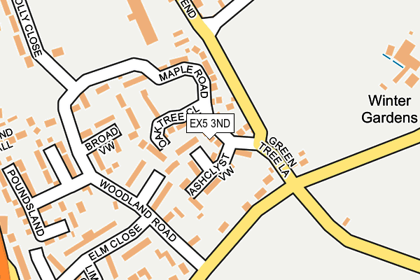EX5 3ND map - OS OpenMap – Local (Ordnance Survey)