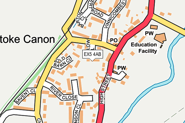 EX5 4AB map - OS OpenMap – Local (Ordnance Survey)