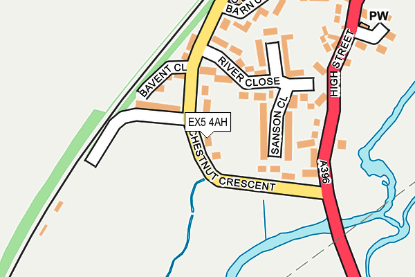EX5 4AH map - OS OpenMap – Local (Ordnance Survey)