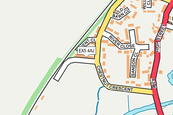 EX5 4AJ map - OS OpenMap – Local (Ordnance Survey)