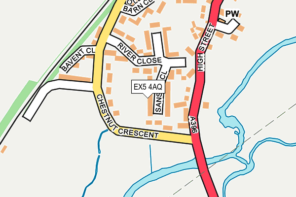 EX5 4AQ map - OS OpenMap – Local (Ordnance Survey)