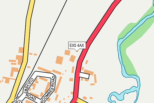 EX5 4AX map - OS OpenMap – Local (Ordnance Survey)
