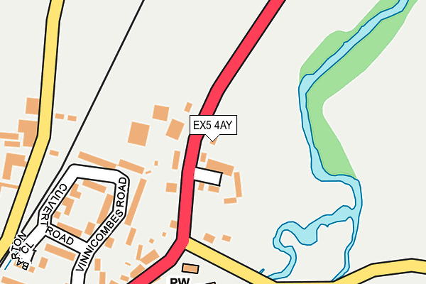 EX5 4AY map - OS OpenMap – Local (Ordnance Survey)