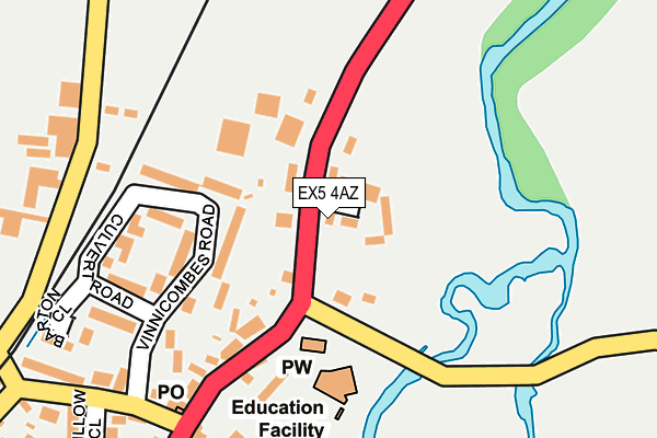 EX5 4AZ map - OS OpenMap – Local (Ordnance Survey)
